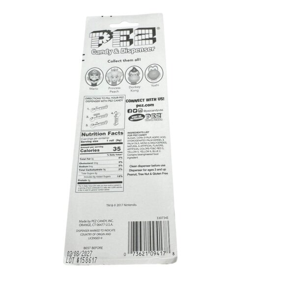 Super Mario Bros. Pez Candy Dispenser 4 pc Set Mario Luigi Princess Peach Yoshi - Picture 2 of 10